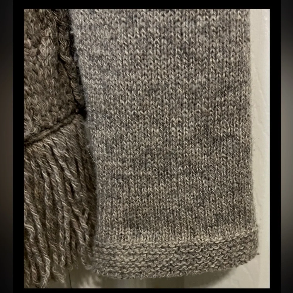Anthropologie SLEEPING ON SNOW Folklore Cardigan Sweater Embroidered Fringe Boho